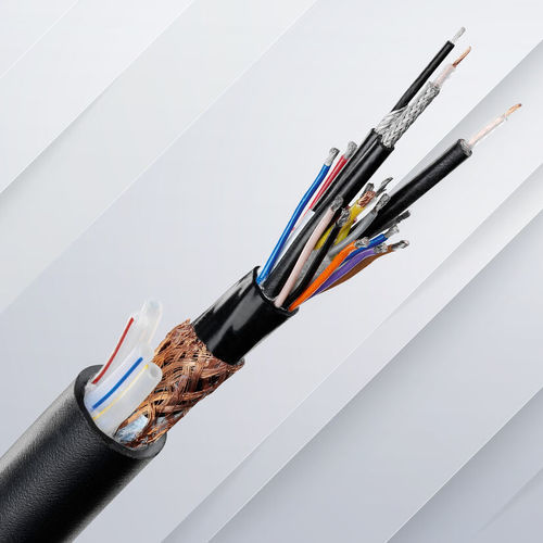 Cable eléctrico híbrido - BizLink Robotic Solutions Germany GmbH - coaxial / con blindaje RF / redondo