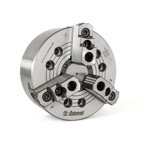 Mandril de torno automático - CHB Series - Ozkayali Workholding and Spanntechnik - 3 mordazas / de centro abierto / de aleación de acero