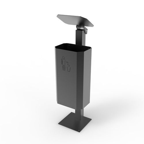 Cubo de basura de acero galvanizado - CR-T - Essegi meccanica - para papel / con tapa