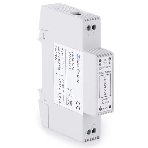 Alimentación eléctrica conmutada - AS1M1215 - ZELEC - en riel DIN / AC/DC / estabilizada