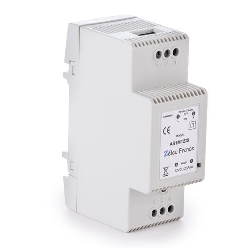 Alimentación eléctrica conmutada - AS1M1230 - ZELEC - en riel DIN / AC/DC / estabilizada