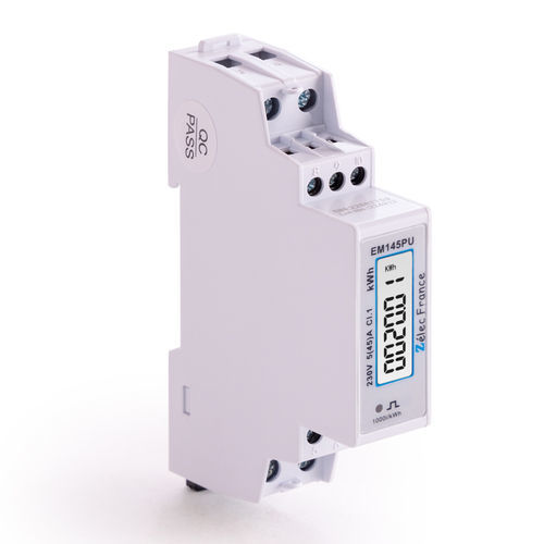 Contador de energía eléctrica trifásico - EM145PU - ZELEC - monofásico / en riel DIN / RS-485