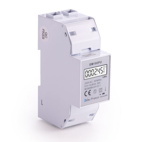 Contador de energía eléctrica trifásico - EM180PU - ZELEC - monofásico / en riel DIN / RS-485