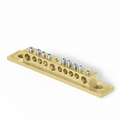 Conector de alimentación eléctrica - C10D2 - ZELEC - de rosca / de baja tensión / de latón
