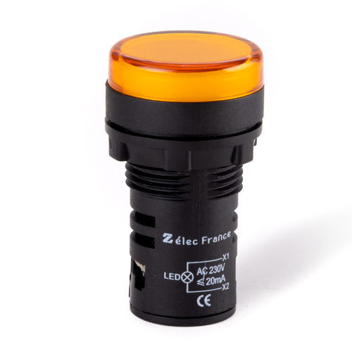 Indicador luminoso LED - VL22230ACY - ZELEC - permanente / montado en panel / IEC