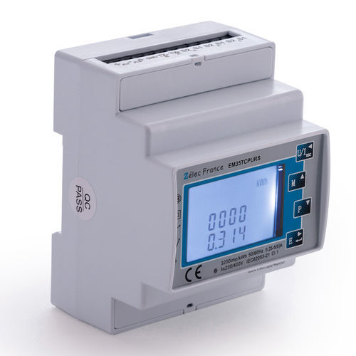 Contador de energía eléctrica trifásico - EM35TCPURS - ZELEC - monofásico / en riel DIN / RS-485