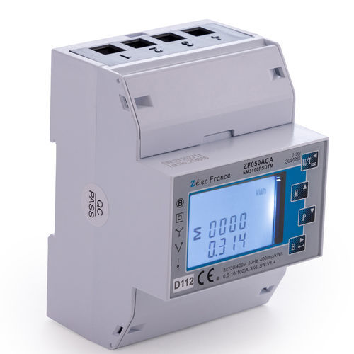 Contador de energía eléctrica trifásico - EM3100RSDTM - ZELEC - monofásico / en riel DIN / RS-485
