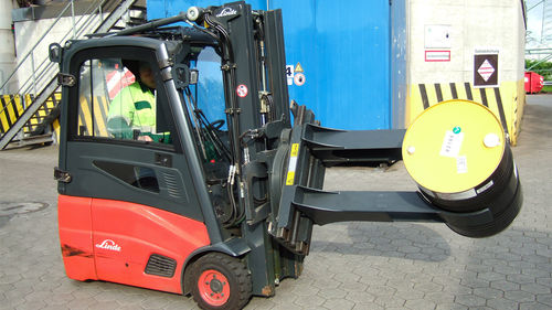 Pinza de manipulación para barriles - T455-1 - KAUP GmbH & Co.KG - para carretilla elevadora / para transporte