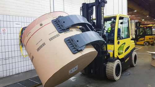 Pinza de manipulación para bobinas de papel - T458BC - KAUP GmbH & Co.KG - para carretilla elevadora / para hormigón