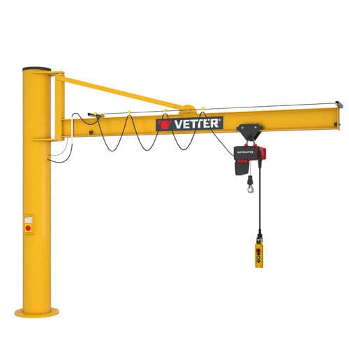Grúa pluma de columna - PS - VETTER Krantechnik GmbH - de pared / 270° / con control eléctrico