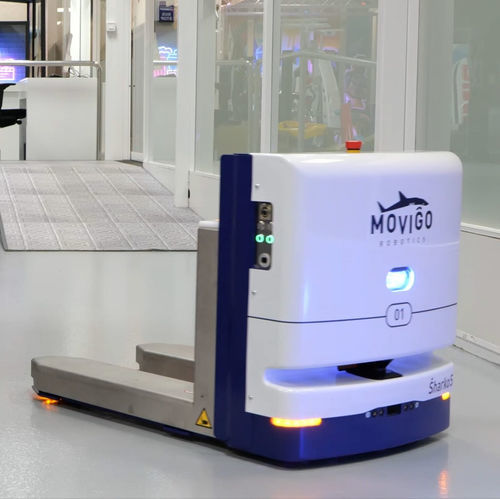 Robot móvil autónomo (AMR) de transporte - Ŝharko5 - MoviGo Robotics bv - para palés / para carro / para imprenta