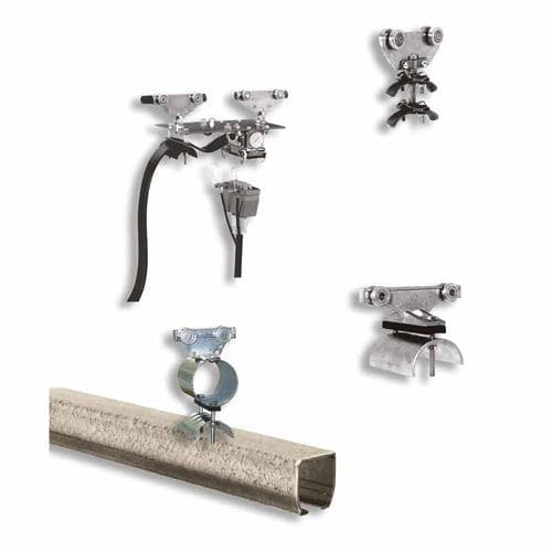 Carretilla portacable para cables planos - R150 - Akapp-Stemmann - abierta / de aluminio / de acero inoxidable
