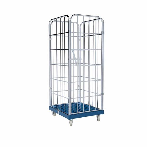 Roll-container con base de plástico - KB4A50101650CS04301 - FEIL rolltainer GmbH - de metal