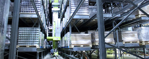 Transelevador automático - Gilgen Logistics AG Intralogistik Gesamtsysteme - para almacén de gran altura