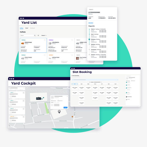 Software de gestión de recursos - Yard Management - myleo / dsc leoquantum GmbH - de gestión de muelles / de visualización / de planificación