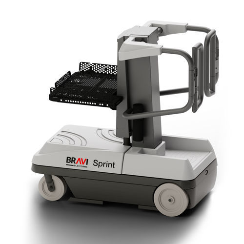 Plataforma elevadora para preparación de pedidos - Sprint - BRAVI PLATFORMS - móvil / alimentada por batería / para pasillos estrechos