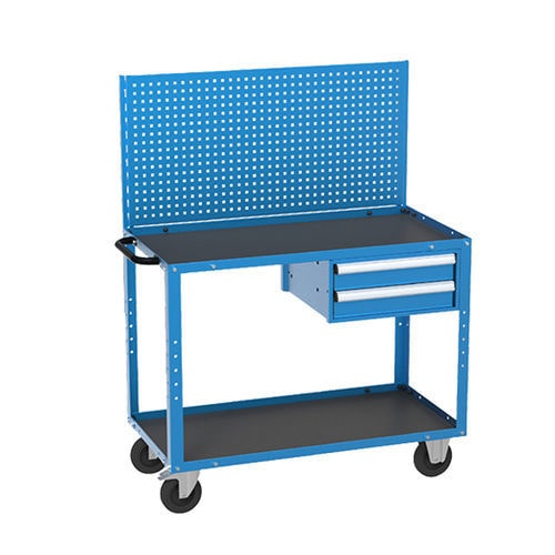 Carretilla puesto de trabajo - 8009 - HI-PAS PLASTIK ESYA TIC. VE SAN. LTD. STI - de metal / con estantes / con cajones