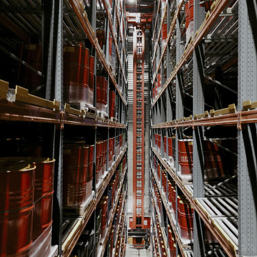 Almacén automático vertical - Push-back Staker Crane - HUBMASTER® Warehouse Automation Systems - de palés / para almacén / compacto
