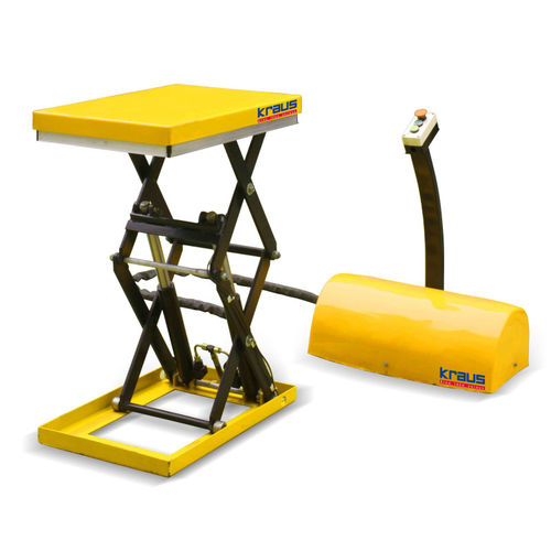 Mesa elevadora de doble tijera - HTCD 500 Mini - KRAUS Betriebsausstattung und Fördertechnik GmbH - electrohidráulico / estacionaria