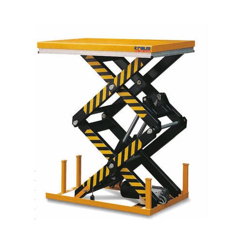 Mesa elevadora de doble tijera - HTCD 4000 - KRAUS Betriebsausstattung und Fördertechnik GmbH - electrohidráulico / estacionaria