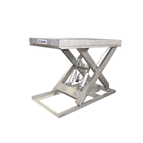 Mesa elevadora de tijeras simples - TL 1000SS stainless steel - KRAUS Betriebsausstattung und Fördertechnik GmbH - electrohidráulico / estacionaria