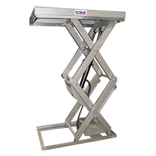 Mesa elevadora de tijeras simples - TLD 1000SS stainless steel - KRAUS Betriebsausstattung und Fördertechnik GmbH - electrohidráulico / estacionaria