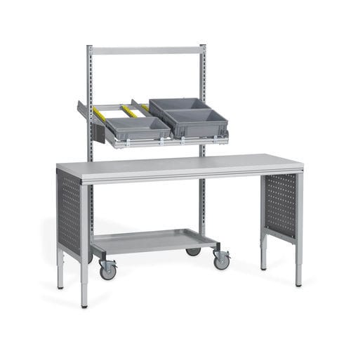 Carretilla de transporte - ERGO-line by Kern Studer GmbH - de almacenamiento / de acero / con estantes