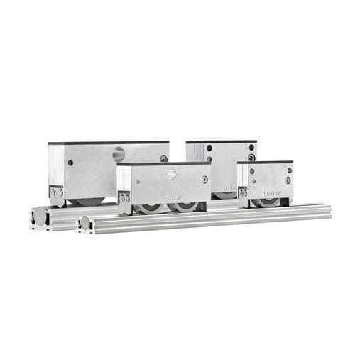 Sistema de guiado con ruedecillas - LOXrail®  - LOSYCO GmbH - 25 mm / 40 mm / para grandes cargas