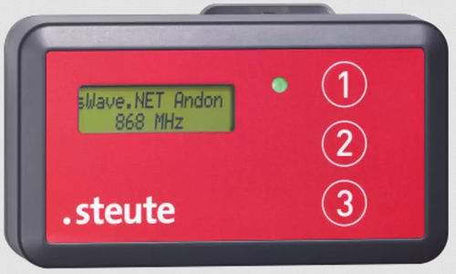 Botón pulsador táctil - RF MAKD 3F-NET - steute Technologies GmbH & Co. KG - IP40 / de alta resistencia química / con luz LED