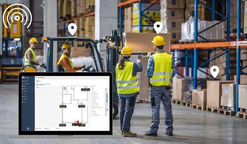Plataforma web industrial - LocateBLE - BlueUp Srl - en tiempo real