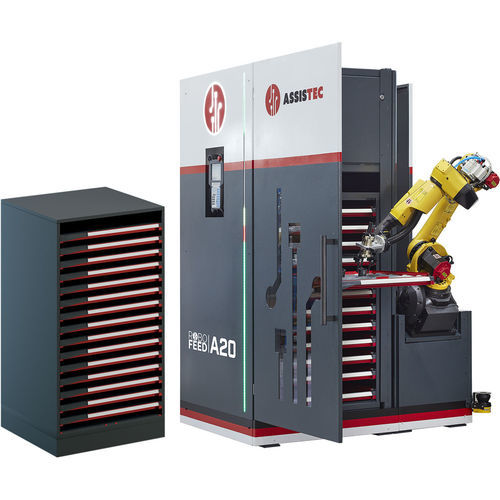 Célula robotizada de descarga - A series - ASSISTEC - de carga / para máquina herramienta / para piezas pequeñas