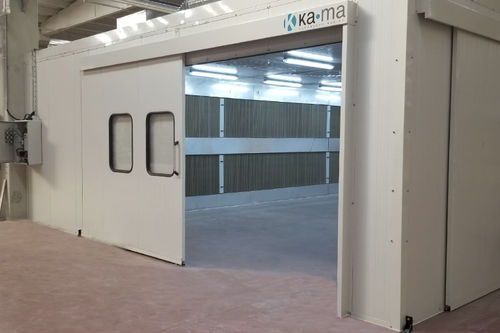 Cabina de pintura cerrada - Karabudak Mühendislik Makine İmalat Sanayi Ltd. Şti - para piezas de recambio / para la industria de la madera / con filtro seco