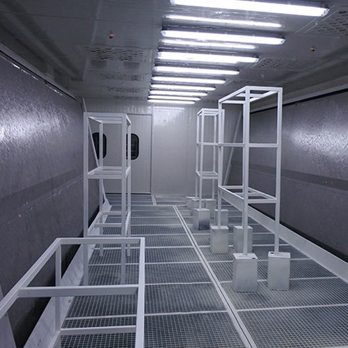 Cabina de pintura cerrada - Karabudak Mühendislik Makine İmalat Sanayi Ltd. Şti - para piezas de recambio / para la industria de la madera / con cortinas de agua