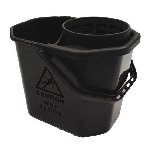 Cubo con escurridor - ICA - de plástico / rectangular / con asidero