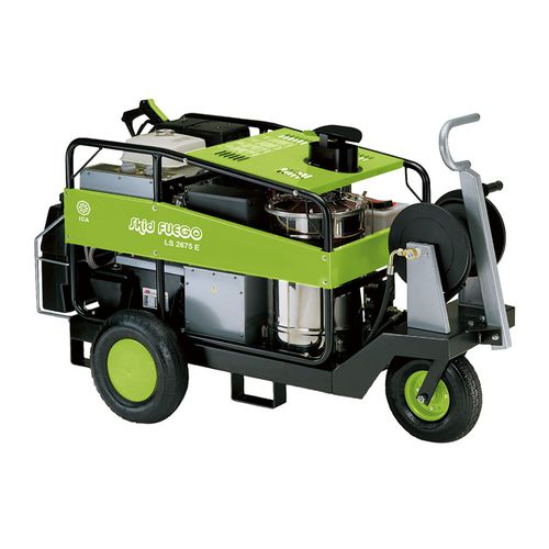 Limpiador de alta presión de agua caliente - SKID FUEGO 180/18 - ICA - con motor de gasolina / móvil / para carretilla elevadora