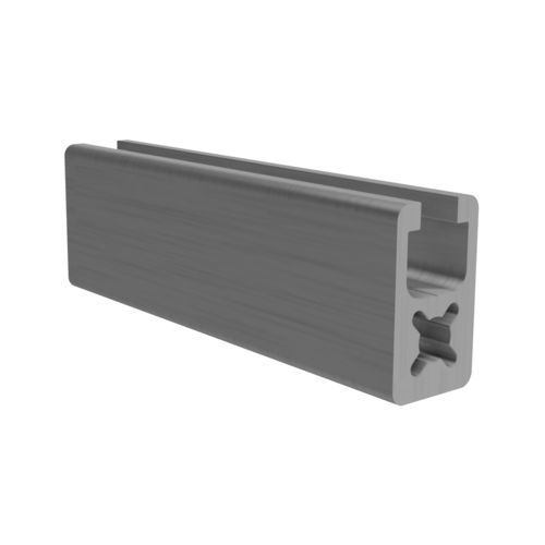 Perfil de aluminio anodizado - B0250 - trimat srl - ranurado / rectangular / para la industria