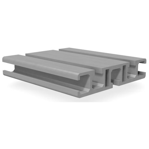 Perfil de aluminio anodizado - B0450 - trimat srl - ranurado / rectangular / para la industria