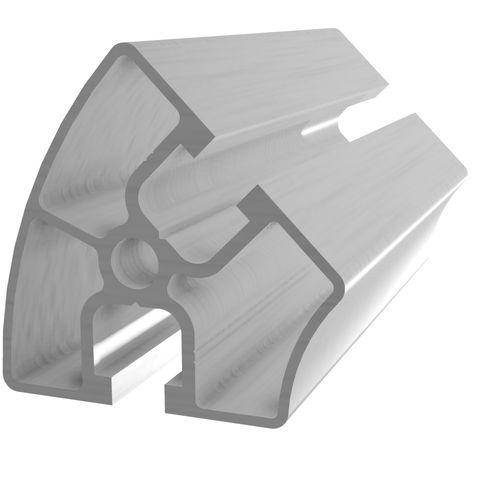 Perfil de aluminio anodizado - B0960 - trimat srl - ranurado / arqueado / 45°