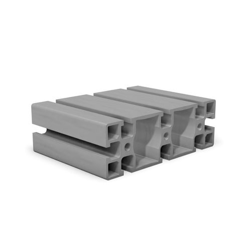 Perfil de aluminio anodizado - B1400 - trimat srl - ranurado / rectangular / para la industria