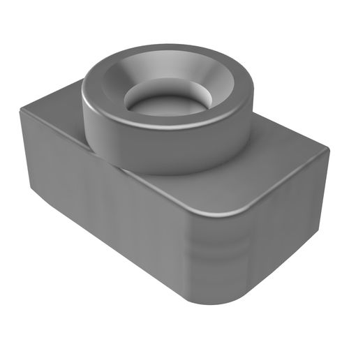 Tuerca con collarín - F2806 - trimat srl - de acero galvanizado / roscada / para ensamblaje de perfiles