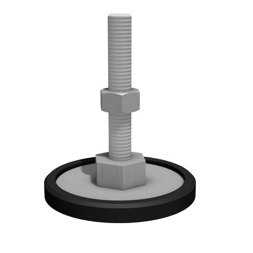 Pie de máquina - J5100 - trimat srl - de acero inoxidable / de rótula / roscado