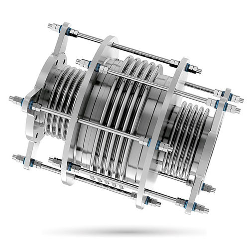 Compensador de dilatación de metal - BM-PB-IN LINE  - BIKAR - redondo / con brida / axial