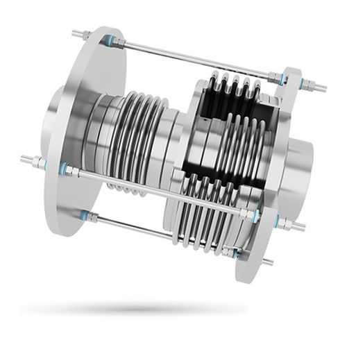 Compensador de dilatación de metal - BM-PB-SHORT - BIKAR - redondo / con brida / axial