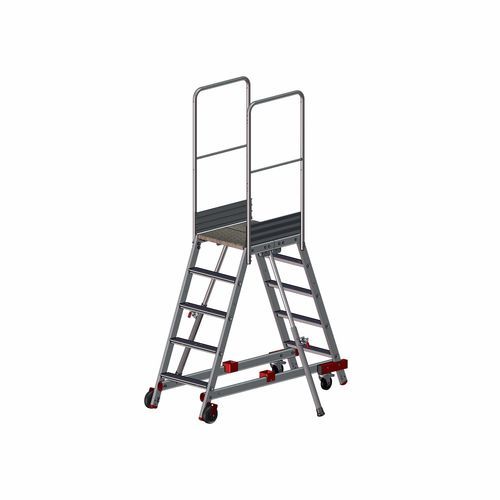 Escalera de tijera de aluminio - F0502 series - FORTAL - 10 peldaños
