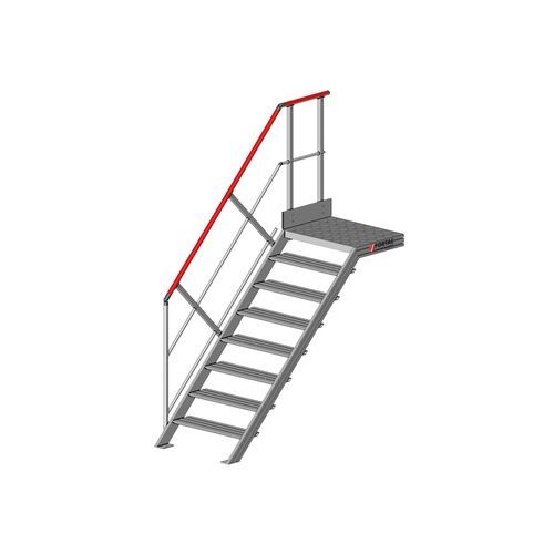Escalera fija recta - F81245 series - FORTAL - de aluminio / con cojinetes