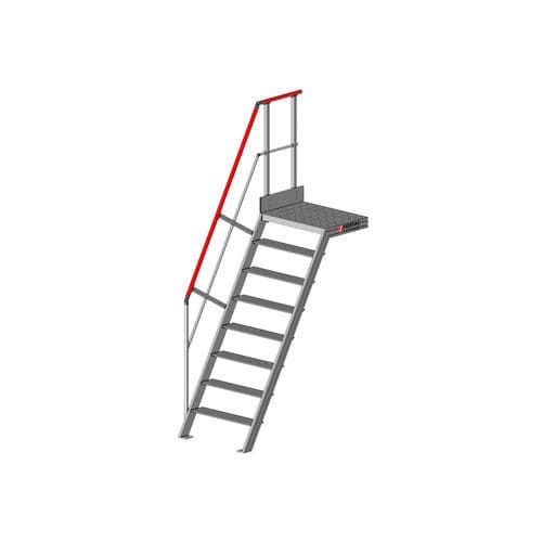 Escalera fija recta - F81260 series - FORTAL - de aluminio / con cojinetes