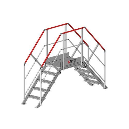Escalera fija de exterior - F81345 series - FORTAL - de aluminio / con cojinetes