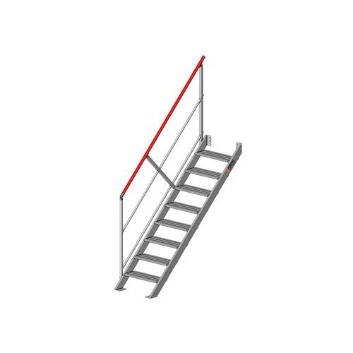 Escalera fija recta - F81145 series - FORTAL - de aluminio