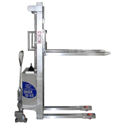 Apiladora semieléctrica - BADA 10-SE - BADA MATERIAL HANDLING - con operador a pie / de transporte / para almacén