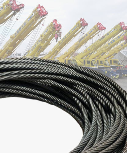 Cable de elevación para grúa en terrenos difíciles - C.F.WIREROPE, LTD - para grúa telescópica / de acero / flexible
